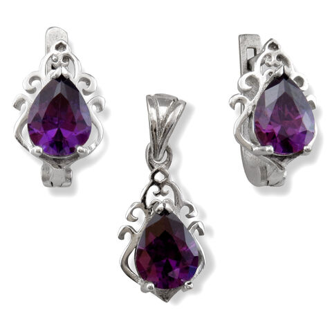 Purple Silver Set