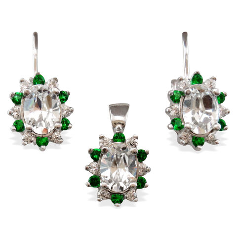 Green Retro Jewlery Set