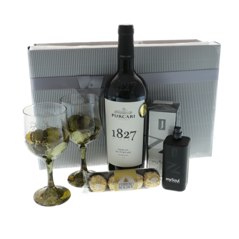 Gift Set Men with wine and perfume water My Soul
