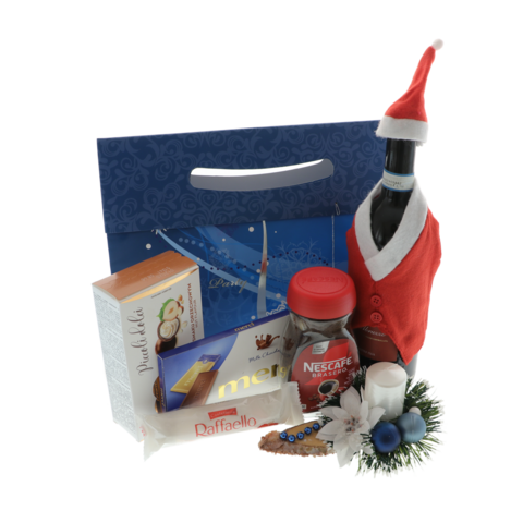 Set cadou Craciun cu Sticla Deghizata in Mos