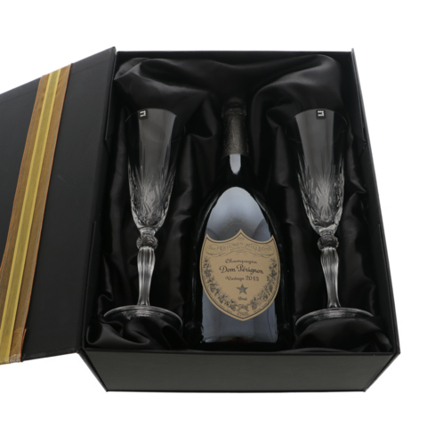 Set cadou Dom Perignon Vintage cu pahare cristal