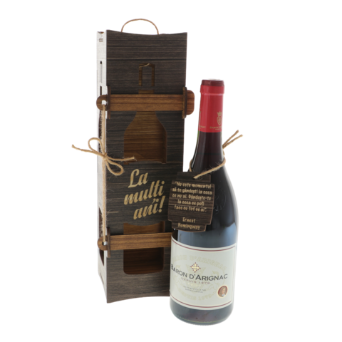 “Moment” Gift Set – Personalized Wine in Wooden Box