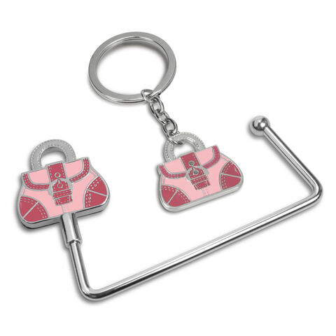 Bag hanger and keyring set