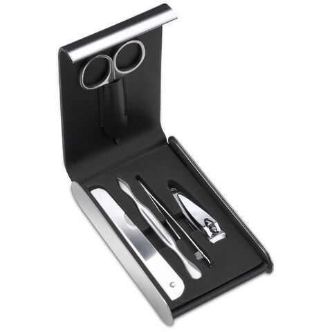 Leather manicure set with 5 tools