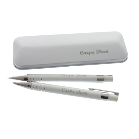Sheridan White Pen and Mechanical Pencil Set