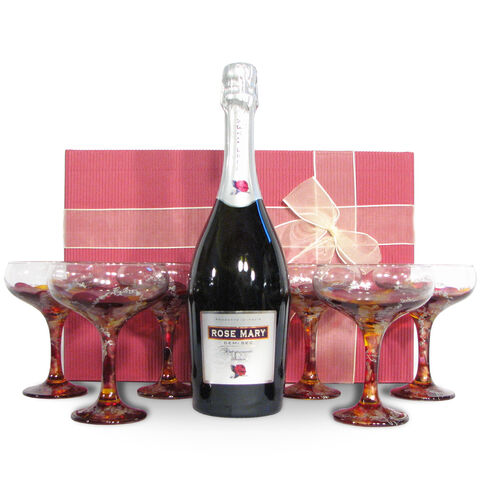 Set cadou şampanie Rose Mary