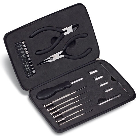 Tool set in aluminium box with zipper