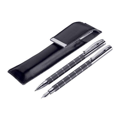 Set Stilou și Pix Metalic Personalizat în Etui Elegant – Cadou Premium