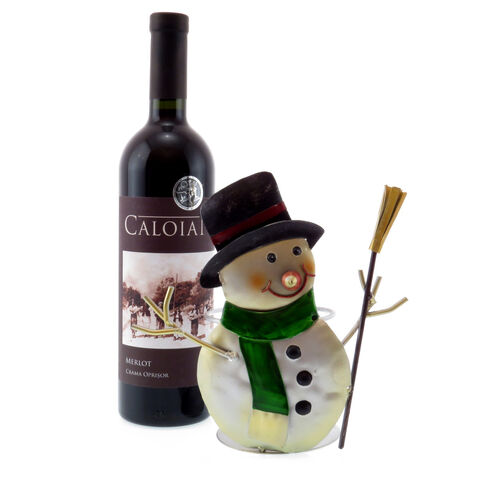 Wine Set  with Snowman Wine Holder