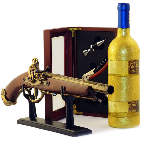 Wine Accessory Set and Decorative Shotgun