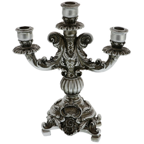 Candlestick the color of antique silver
