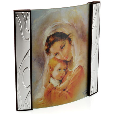 Silver Icon with Mother Mary