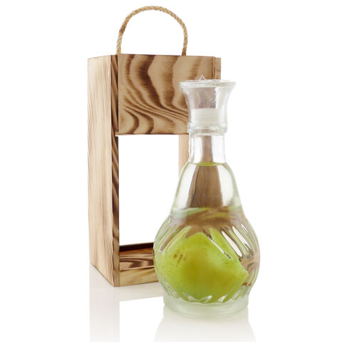 Decorative bottle with pear