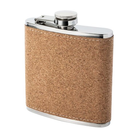 Stainless steel pocket bottle with cork 170 ml