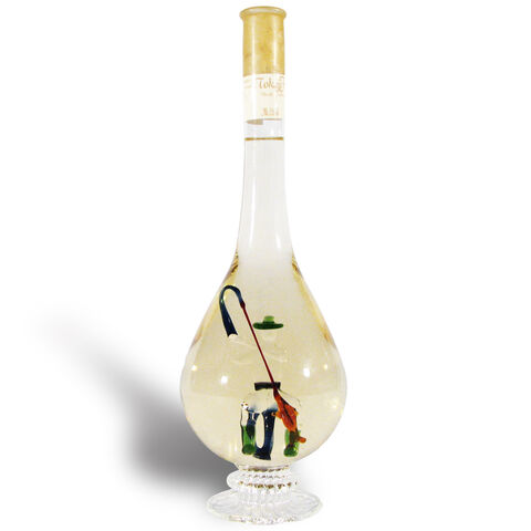 Wine bottle with Fishing figures #1