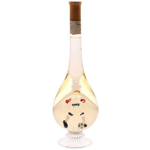 Decorative wine bottle footballer