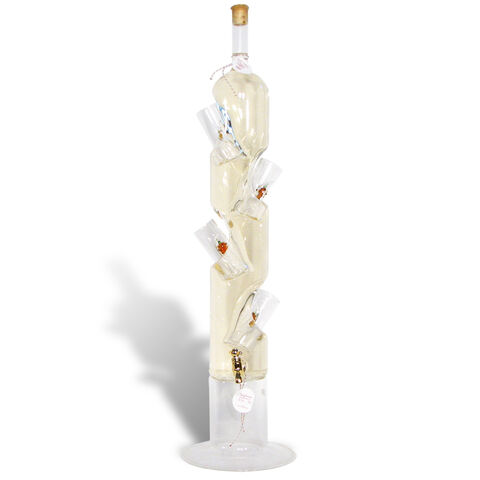 Luxurious wine bottle with 4 glasses