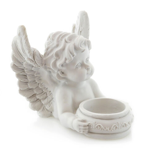 White Angel Candle holder