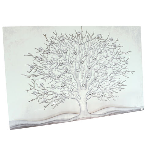 Wall decoration tree of life with flowers 80cm