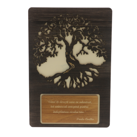 Painting tree of life with message when you want 40cm