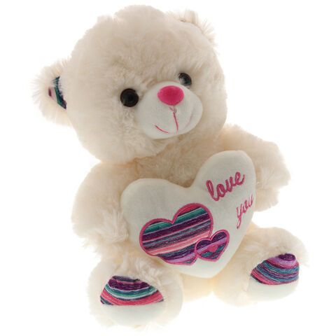 Rainbow Heart Teddy Bear
