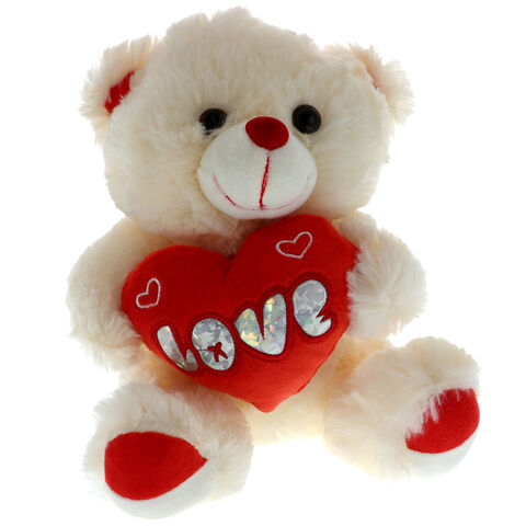Teddy bear plus red white love 24cm