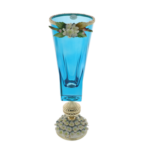 Blue Murano Luxurious Hydrangea vase 47cm