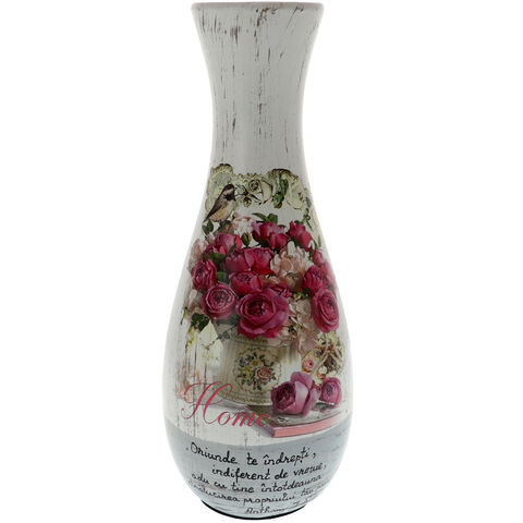 Painted Vase with Roses Brightness